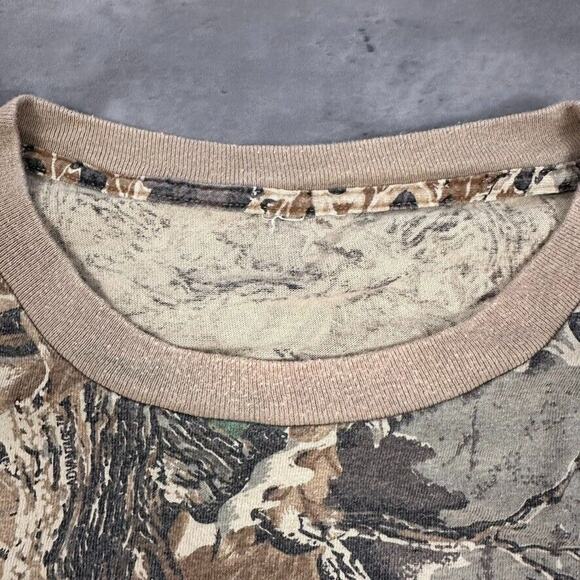 Vintage Walls Single Stitch Advantage Tree Leaf Camo Long Sleeve Pocket T Shirt - Picture 3 of 7